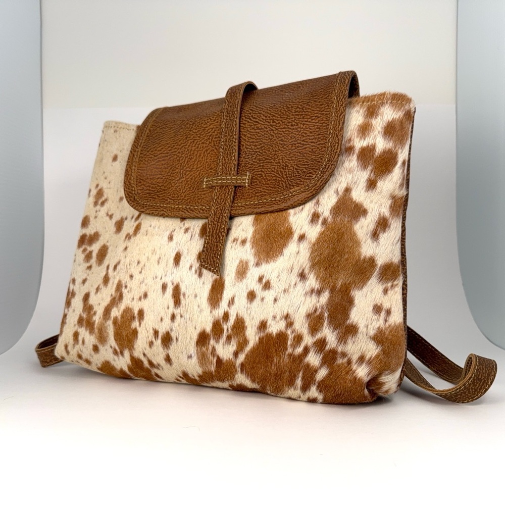 Myra Bag Leather Cowhide Hairon Backpack Purse NWT